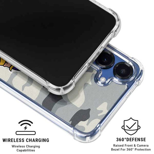 NFL Minnesota Vikings Camo Galaxy S25 Clear Case