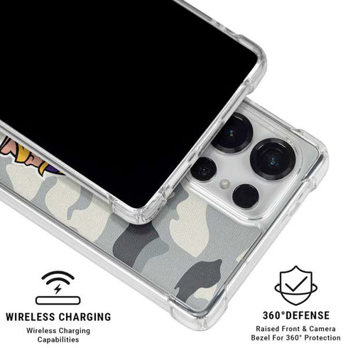 NFL Minnesota Vikings Camo Galaxy S25 Ultra Clear Case