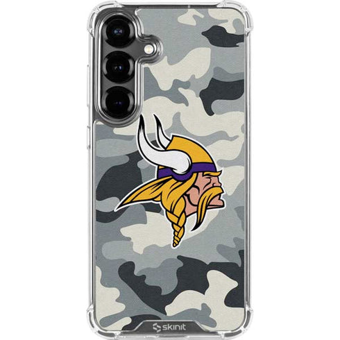NFL Minnesota Vikings Camo Galaxy S26 Plus Clear Case