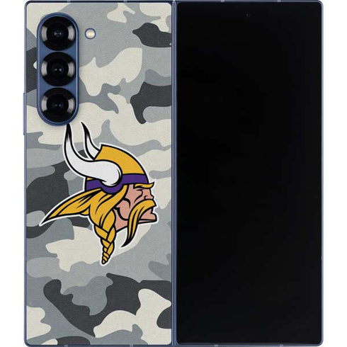NFL Minnesota Vikings Camo Galaxy Z Fold6 Skin