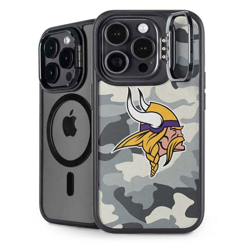 NFL Minnesota Vikings Camo iPhone 14 Pro Kickstand Case