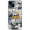 NFL Minnesota Vikings Camo iPhone 15 Clear Case