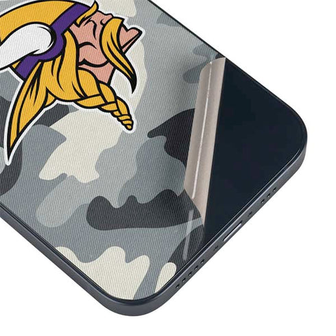 NFL Minnesota Vikings Camo iPhone 15 Skin
