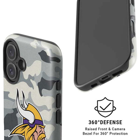 NFL Minnesota Vikings Camo iPhone 16 Magsafe Impact Case