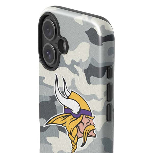 NFL Minnesota Vikings Camo iPhone 16 Plus Impact Case