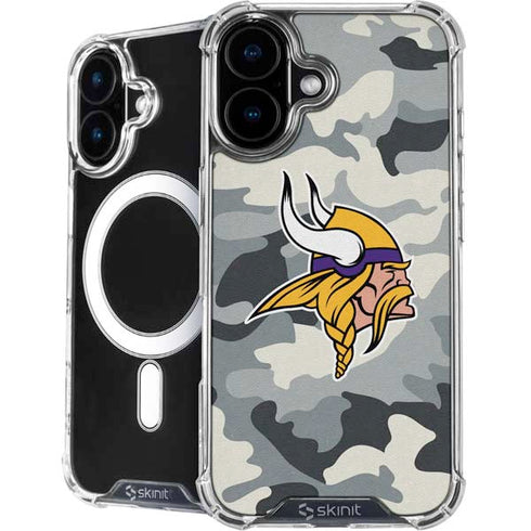 NFL Minnesota Vikings Camo iPhone 16 Plus MagSafe Case