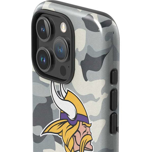 NFL Minnesota Vikings Camo iPhone 16 Pro Impact Case