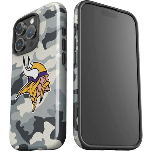 NFL Minnesota Vikings Camo iPhone 16 Pro Impact Case
