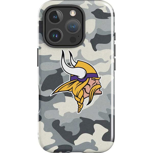 NFL Minnesota Vikings Camo iPhone 16 Pro Max Impact Case