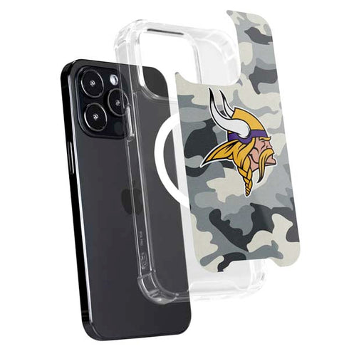 NFL Minnesota Vikings Camo iPhone 16 Pro Max MagSafe Case