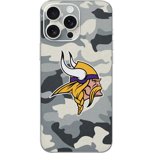 NFL Minnesota Vikings Camo iPhone 16 Pro Max Skin