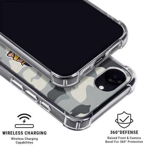 NFL Minnesota Vikings Camo iPhone 16e Clear Case