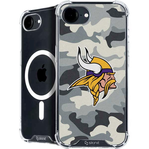 NFL Minnesota Vikings Camo iPhone 16e MagSafe Case