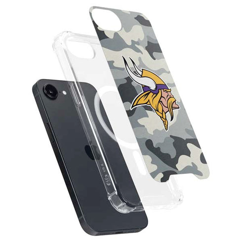 NFL Minnesota Vikings Camo iPhone 16e MagSafe Case