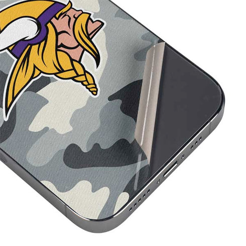 NFL Minnesota Vikings Camo iPhone 16e Skin