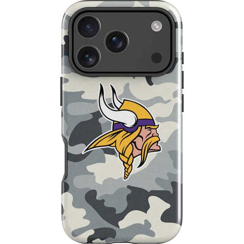NFL Minnesota Vikings Camo iPhone 18 Pro Impact Case