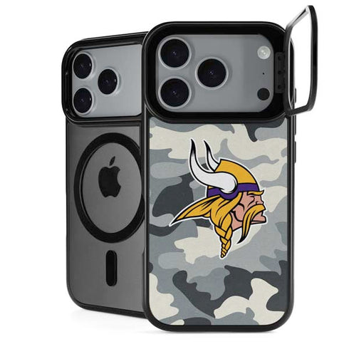 NFL Minnesota Vikings Camo iPhone 18 Pro Kickstand Case