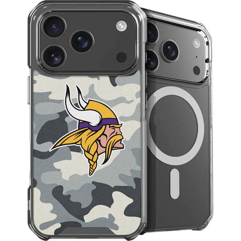 NFL Minnesota Vikings Camo iPhone 18 Pro MagSafe Case