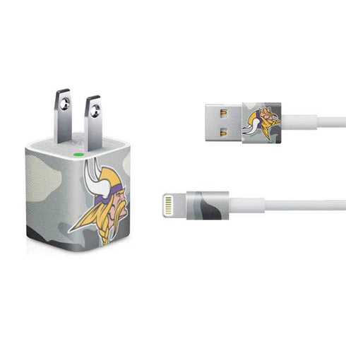 NFL Minnesota Vikings Camo iPhone Charger (5W USB) Skin
