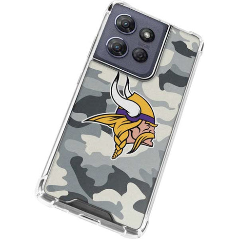 NFL Minnesota Vikings Camo Moto G Stylus 5G (2025) Clear Case
