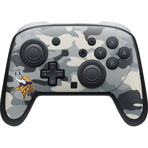 NFL Minnesota Vikings Camo Nintendo Switch 2 (2025) Pro Controller Skin