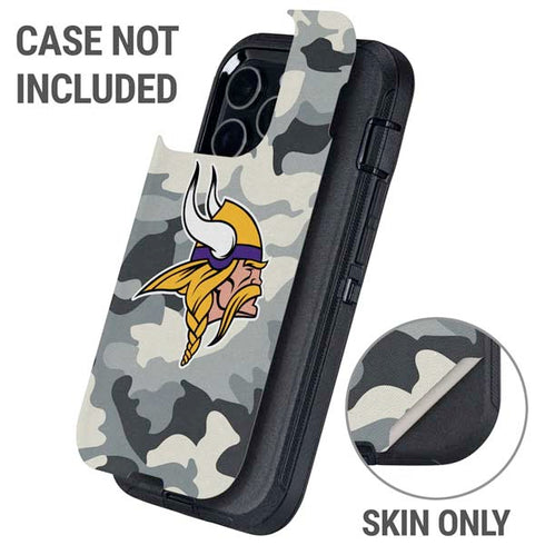 NFL Minnesota Vikings Camo Otterbox Defender iPhone Skin