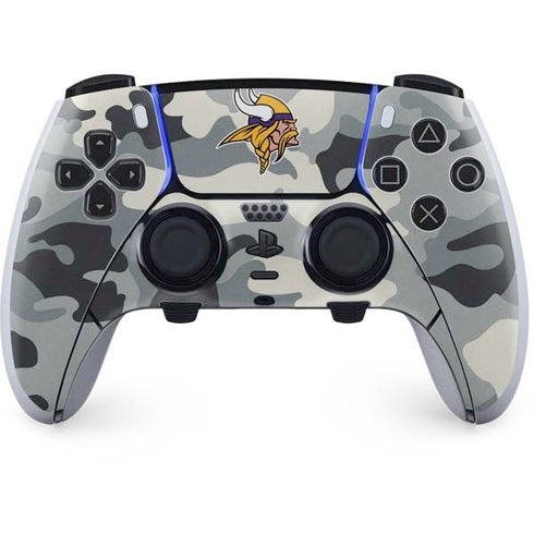 NFL Minnesota Vikings Camo PS5 DualSense Edge Pro Controller Skin