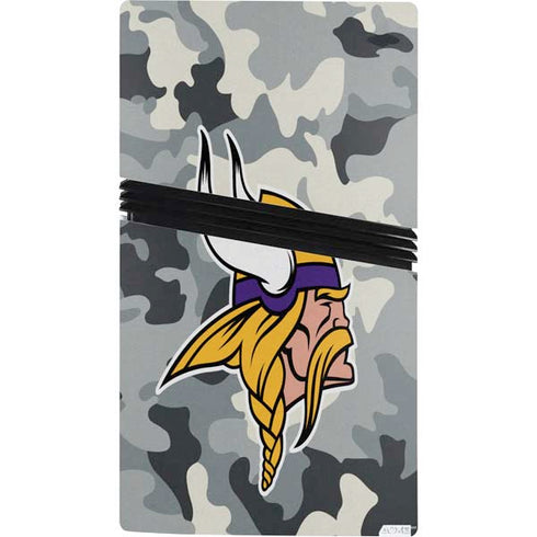 NFL Minnesota Vikings Camo PS5 Pro Console Skin