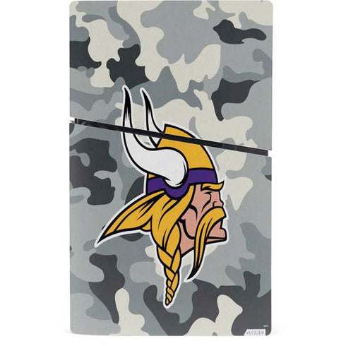 NFL Minnesota Vikings Camo PS5 Slim Digital Edition Console Skin