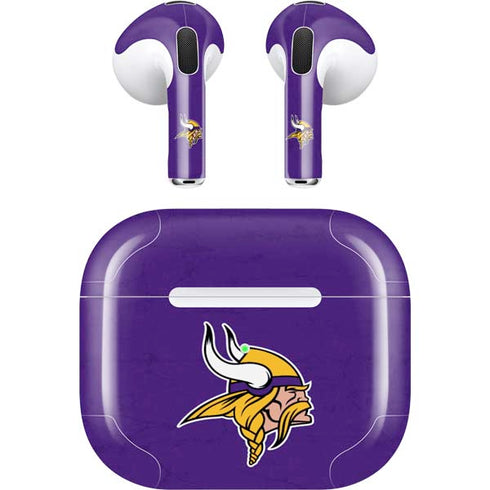 NFL Minnesota Vikings Distressed Apple AirPods (3rd Gen 2021) Skin