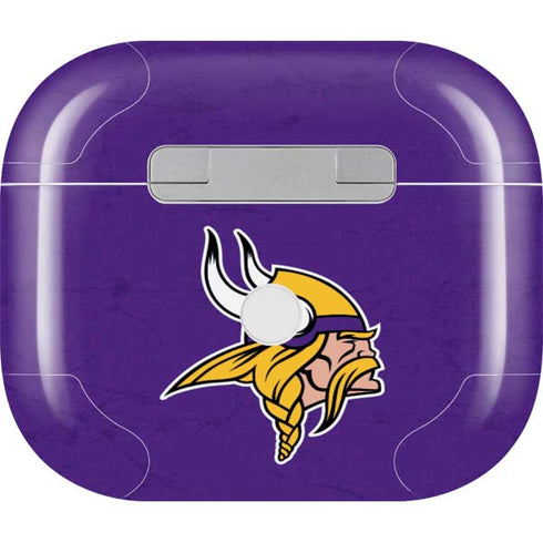 NFL Minnesota Vikings Distressed Apple AirPods (3rd Gen 2021) Skin