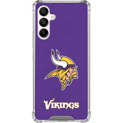 NFL Minnesota Vikings Distressed Galaxy A16 5G Clear Case