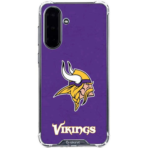 NFL Minnesota Vikings Distressed Galaxy A36 5G Clear Case