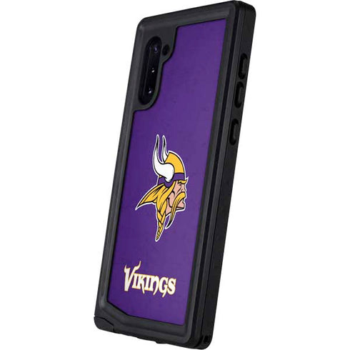 NFL Minnesota Vikings Distressed Galaxy Note 10 Waterproof Case
