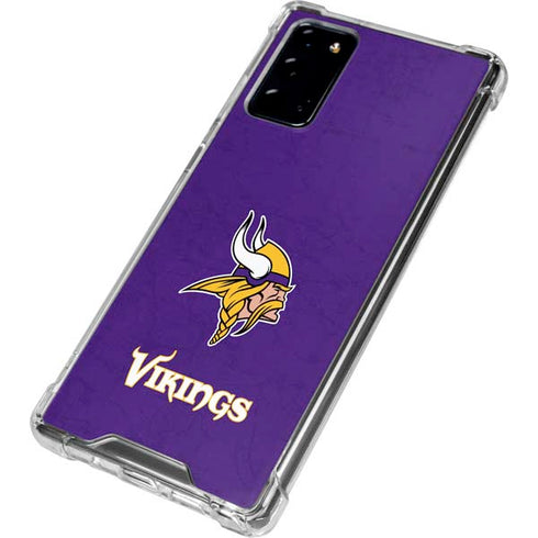 NFL Minnesota Vikings Distressed Galaxy Note20 5G Clear Case