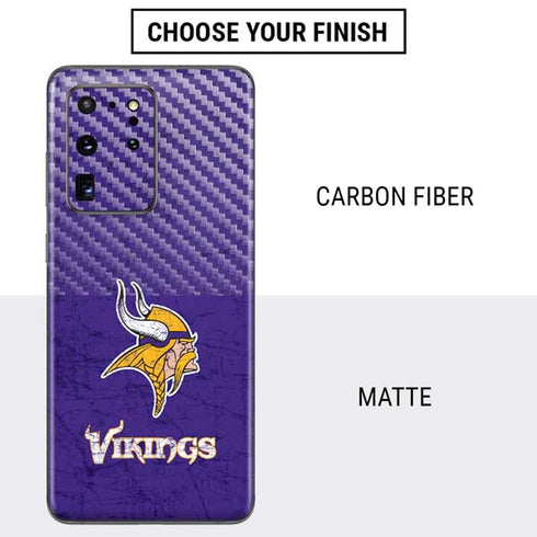 NFL Minnesota Vikings Distressed Galaxy S20 Ultra 5G Skin