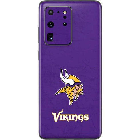 NFL Minnesota Vikings Distressed Galaxy S20 Ultra 5G Skin