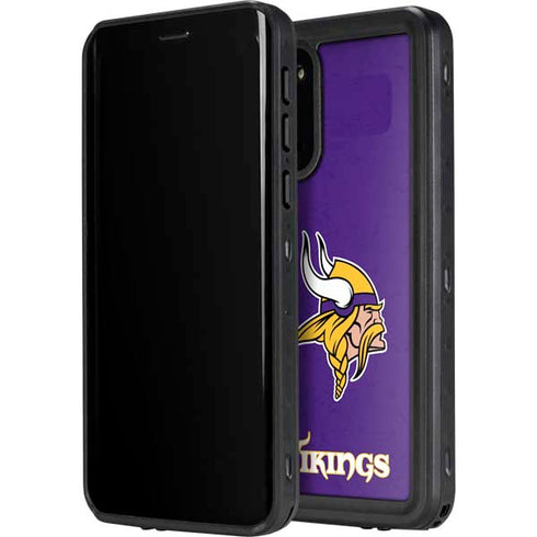 NFL Minnesota Vikings Distressed Galaxy S20 Waterproof Case