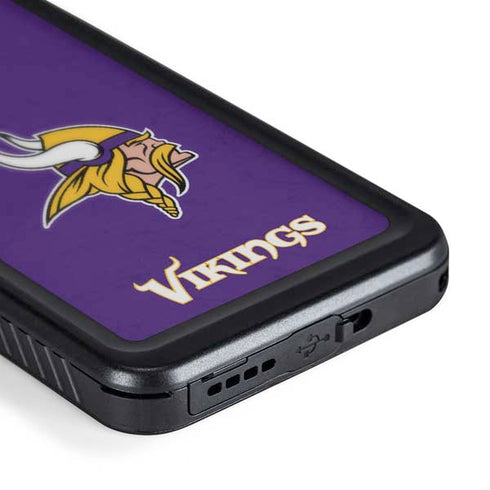 NFL Minnesota Vikings Distressed Galaxy S24 Waterproof Case