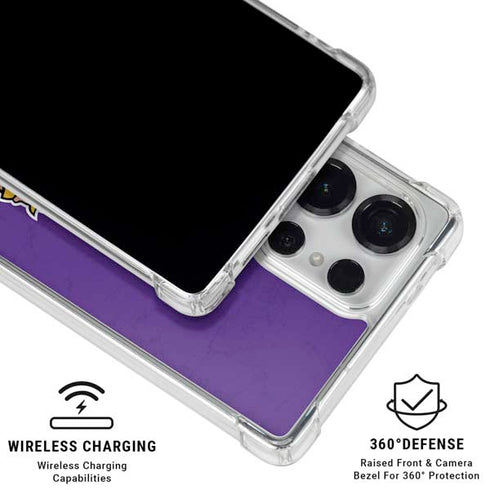 NFL Minnesota Vikings Distressed Galaxy S25 Ultra Clear Case