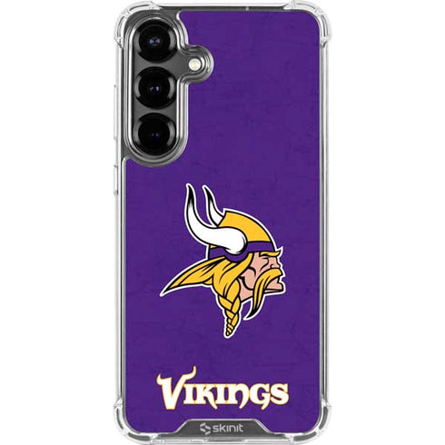 NFL Minnesota Vikings Distressed Galaxy S26 Clear Case