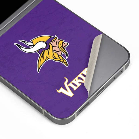 NFL Minnesota Vikings Distressed Galaxy Z Flip6 Skin
