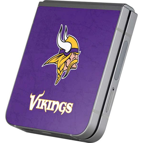 NFL Minnesota Vikings Distressed Galaxy Z Flip6 Skin