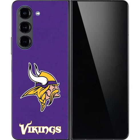 NFL Minnesota Vikings Distressed Galaxy Z Fold5 5G Skin