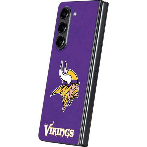 NFL Minnesota Vikings Distressed Galaxy Z Fold5 5G Skin
