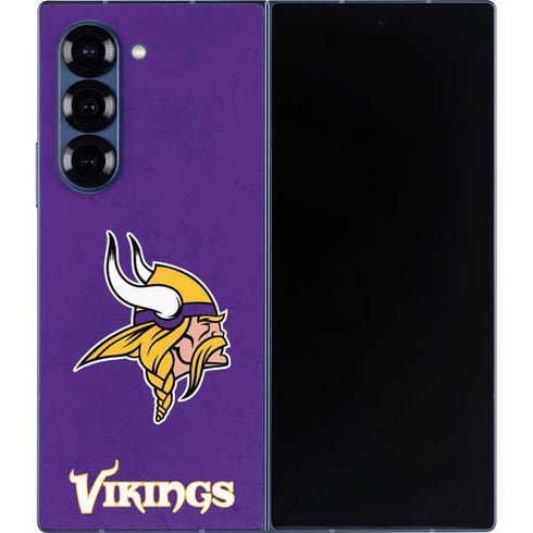 NFL Minnesota Vikings Distressed Galaxy Z Fold6 Skin