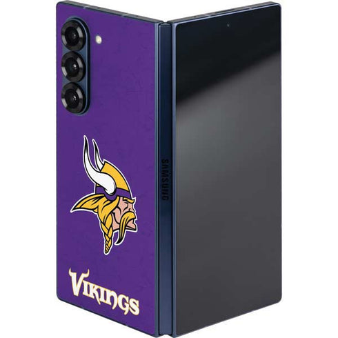 NFL Minnesota Vikings Distressed Galaxy Z Fold6 Skin