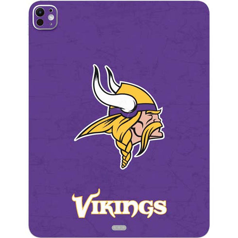 NFL Minnesota Vikings Distressed iPad Pro 13in M4 (2024) Skin