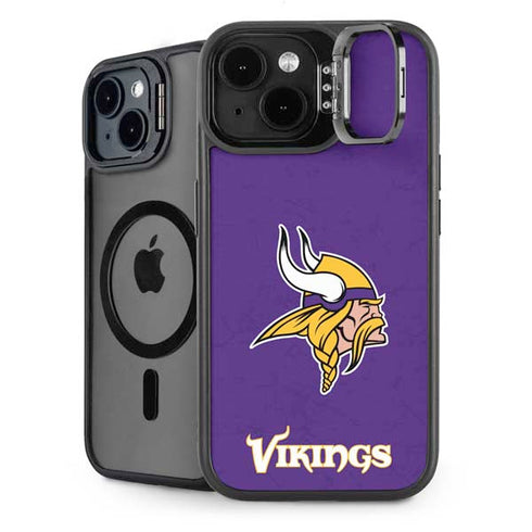NFL Minnesota Vikings Distressed iPhone 15 Plus Kickstand Case
