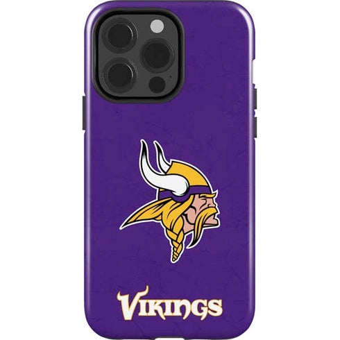 NFL Minnesota Vikings Distressed iPhone 15 Pro Impact Case